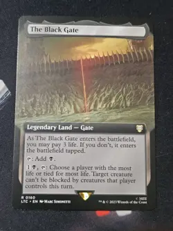 The Black Gate Extended Art 160 Commander LoTR MTG NM - Image 1