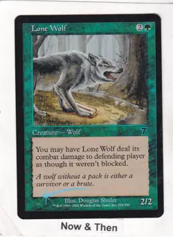 MTG: 7th Edition: FOIL Lone Wolf: Lightly Played Condition - Image 1