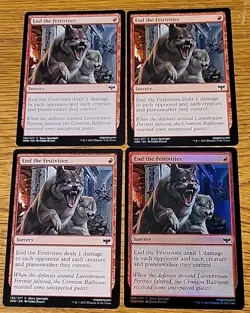 MTG 4x End the Festivities Innistrad: Crimson Vow 3 Regular 1 Foil Playset Magic - Image 1