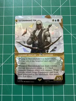 MTG Borderless FOIL Ratonhnhake:ton Showcase - Assassin's Creed #150 - Image 1