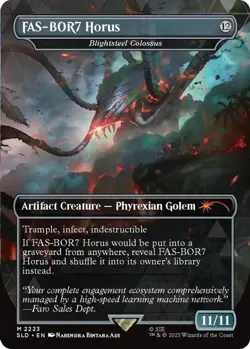 NM MTG BLIGHTSTEEL COLOSSUS SECRET LAIR X PLAYSTATION HORIZON - Image 1