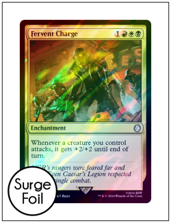 1x Fervent Charge, Fallout Surge Foil, Magic MTG NM - Image 1