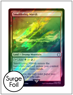 1x Smoldering Marsh, Fallout Surge Foil, Magic MTG NM - Image 1
