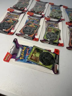 Pokemon Scarlet & Violet Paldea Evolved Booster Pack Lot Of 9 Smoliv Growlithe - Image 2