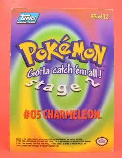 Pokemon Topps Series Stage 2 #05 E5 of 12 Charmeleon - Image 2