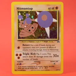 Pokemon TCG English Card Neo Discovery Hitmontop 3/75 Holo Rare - Image 1