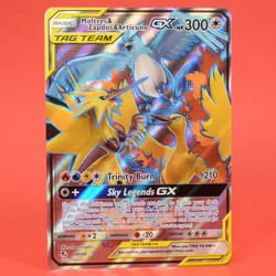 Pokemon English TCG Card Hidden Fates Moltres Zapdos Articuno GX 66/68 Full Art - Image 1