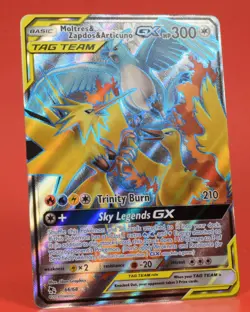 Pokemon English TCG Card Hidden Fates Moltres Zapdos Articuno GX 66/68 Full Art - Image 3