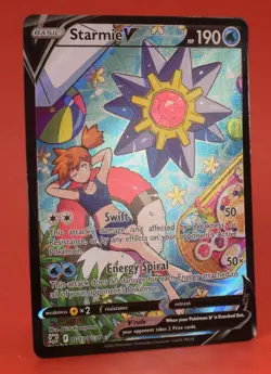 Pokemon English TCG Card Astral Radiance Starmie V TG13/TG30 Full Art - Image 3