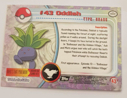 2000 Pokemon Topps Chrome Series 1 - #43 Oddish- Chrome Foil Holo Rare - Image 2