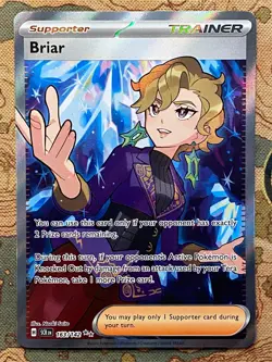 Pokemon Card TCG - Briar 163/142 Ultra Rare Full Art Trainer Stellar Crown NM - Image 2
