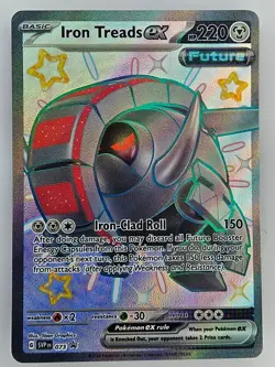 Pokemon - 073 Black Star Promo Iron Treads ex + Code Card - Paldean Fates Tin - Image 1