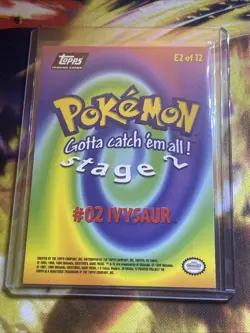 Pokemon Card - Ivysaur #02 E2 - Pokemon the First Movie - Topps Black Logo - Image 2