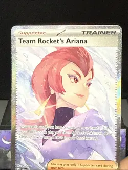 Pokemon Card Team Rocket's Ariana 237/182 Destined Rivals Holo Trainer Near Mint - Image 2