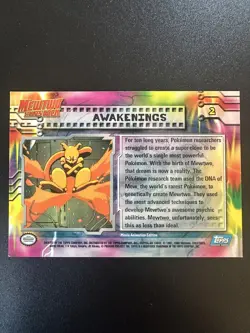 Pokemon Card AWAKENINGS #2 Mewtwo Strikes Back Pokemon TOPPS Blue Logo EXC/NM!! - Image 2