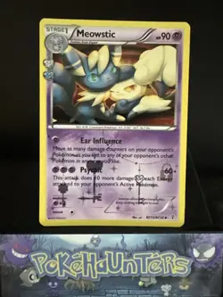 Pokemon Card Meowstic RC15/RC25 Legendary Treasures Radiant Collection Played - Image 1