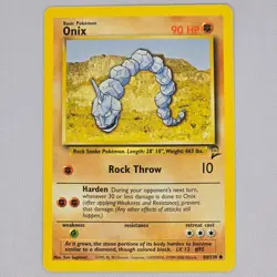 Onix 84/130 Base Set 2 Common Vintage Pokemon Card WOTC TCG English LP - Image 1
