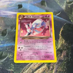 Dark Espeon ~ 4/105 ~ Holo Swirl ~ NEO DESTINY ~ HEAVY PLAY ~ Pokemon Card - Image 1