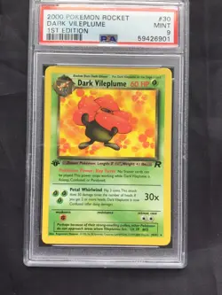 Pokemon Cards: Team Rocket 1st Edition Rare: Dark Vileplume 30/82 PSA 9 - Image 2