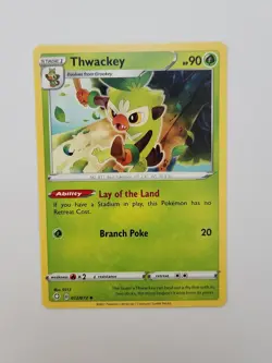 Pokemon Shining Fates Thwackey Uncommon Card 012/072 - Image 1