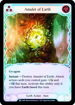 FAB COLD FOIL Amulet of Earth (Prerelease) - Promotional Cards Card # 063 - Image 1