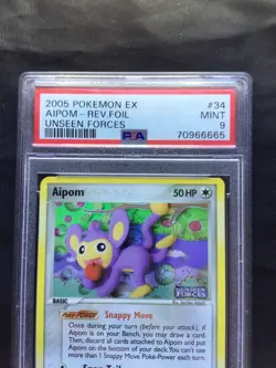 Pokemon Cards: EX Unseen Forces Reverse Holo: Aipom 34/115 PSA 9 - Image 3