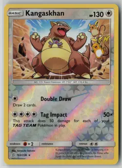 Kangaskhan 163/236 Pokemon Reverse Holo Unified Minds Rare Near Mint Card (NM) 1 - Image 1