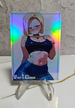 Android 18 Dragon Ball Z Trading Card Waifu Goddess Story Anime Girl holo Karte - Image 1