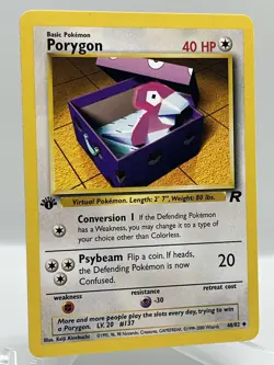 Porygon 48/82 Team Rocket 1st Ed Non Holo WotC 2000 Vintage Pokemon TCG Card - Image 2