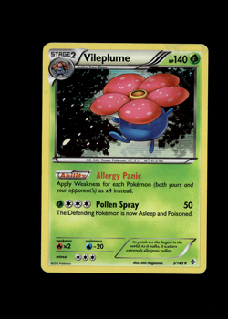Pokemon 2012 Moderate Play Vileplume Boundaries Crossed Holo 3/149 Card - Image 1