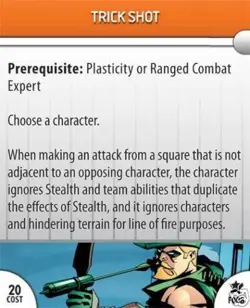 Trick Shot f008 Legacy HeroClix Feat Card - Image 1