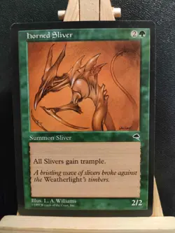 Horned Sliver - Tempest - Uncommon - LP to NM (see pics) MTG - Image 1