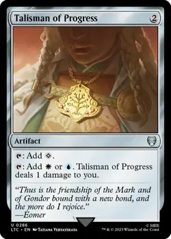 1x Talisman of Progress NM-Mint, English Commander: Lord of the Rings MTG Magic - Image 1