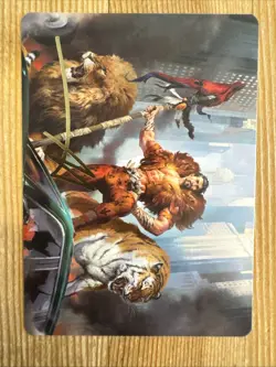 Kraven, Proud Predator (28/54) Art Series NM (Art Card) [MTG] - Image 1