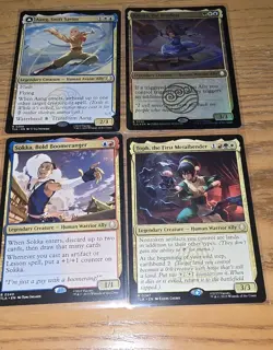 Aang, Katara Foil, Sokka and Toph Magic The Gathering Avatar Cards - Image 2