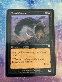 Magic the Gathering MTG Trench Wurm Invasion NM - Image 1