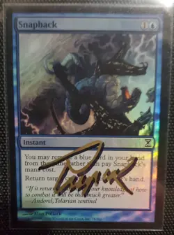 MTG Snapback Time Spiral Foil SHADOW SIGNED BY ARTIST - Image 1