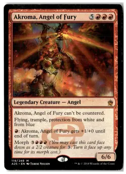 MTG Akroma, Angel of Fury - Masters 25 Moderately Played English - Image 1