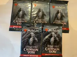 5 packs Magic The Gathering - Innistrad Crimson Vow Draft Booster New - Image 1