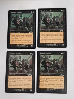 MTG Playset 4x Vampire Hounds (Exodus/Black/C) - BGM - Image 1