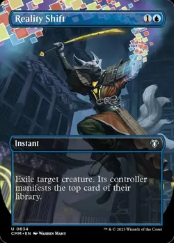 Mint/Near-Mint, English - 1 x MTG Reality Shift - Foil - Borderless Commander Ma - Image 1