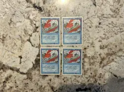 Blue Elemental Blast x4 - Magic the Gathering Revised Blue Elemental Blast MP - Image 1