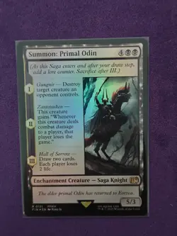 Summon: Primal Odin, Foil, Final Fantasy, Magic MTG FIN - Image 1