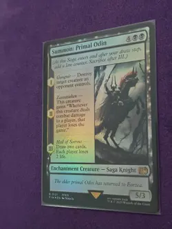 Summon: Primal Odin, Foil, Final Fantasy, Magic MTG FIN - Image 2