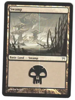 Magic_the_gathering Champions of Kamigawa Swamp (295) #295 2004,MTG,LP Land - Image 1