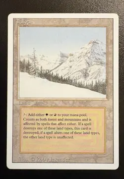 MTG Magic the Gathering Taiga Dual Land Revised Edition - Image 1