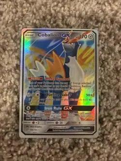 Pokemon TCG Cobalion GX Full Art Ultra Rare Card FAKE/REPLICA/DISPLAY ONLY - Image 1