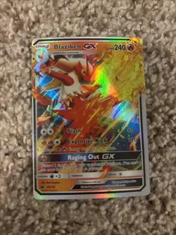 Pokemon TCG Blaziken GX Card FAKE/REPLICA/DISPLAY ONLY - Image 1
