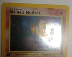 Pokemon TCG Blaine's Moltres Gym Heroes Holo Card 1/132 1st Edition Rare NM - Image 4