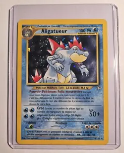 Feraligatr French MP Pokemon Neo Genesis Unlimited Holo Condition Aligatueur - Image 1